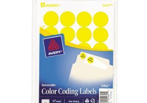 Avery 3 4 Round Labels Template Avery Yellow Removable Color Coding Labels 5462 3 4
