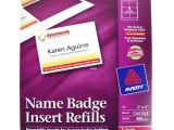 Avery 4×3 Name Badge Template Avery Name Badge Insert Refills 3 Quot X 4 Quot 6up 50 Sheets