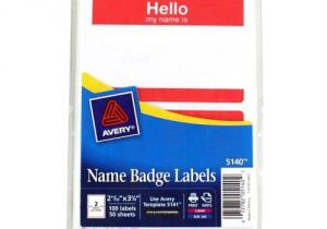 Avery 4×6 Label Template Avery Red Hello Name Badge Label 2 11 32 Quot X 3 3 8 Quot 4×6