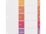 Avery 5 Tab Divider Template Avery 13153 Ready Index 5 Tab Customizable Table Of