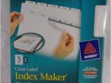 Avery 5 Tab Index Template 11436 New Avery 11436 Clear Label Index Maker Dividers 5 Tabs 5