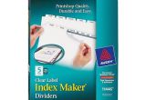 Avery 5 Tab Index Template 11446 Avery 11446 Clear Label Index Maker Dividers nordisco Com