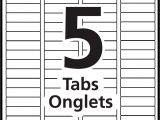 Avery 5 Tab Label Template Index Maker Dividers Templates Avery