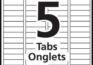Avery 5 Tab Label Template Index Maker Dividers Templates Avery