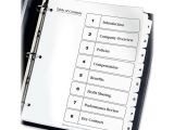 Avery 5 Tab Table Of Contents Template Avery Index Dividers Classic 1 8 Tab Blk Wht Ld Products