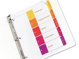 Avery 5 Tab Template 11187 Avery Ready Index Table Of Contents Dividers 5 Tab Set 6