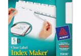 Avery 5 Tab Template 11416 Avery 11416 Index Maker Clear Label Dividers 5 Blank Tab S