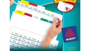 Avery 5 Tab Template 11423 Avery Index Maker Clear Label Dividers Easy Apply Label