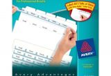 Avery 5 Tab Template 11446 Avery Index Maker Clear Label Dividers with White Tabs 5