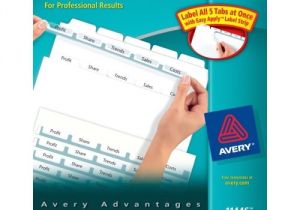 Avery 5 Tab Template 11446 Avery Index Maker Clear Label Dividers with White Tabs 5