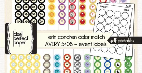 Avery 5408 Template Erin Condren Planner Pdf Printable Color by Pixelperfectpaper