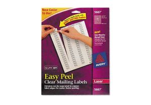 Avery 5667 Label Template Avery 5667 Laser Address Labels 1 2 X 1 3 4 Clear 2000 Box