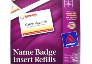 Avery 6 Up Name Badge Template Avery Name Badge Insert Refills 3 Quot X 4 Quot 6up 50 Sheets