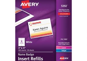 Avery 6 Up Name Badge Template Avery Name Badge Inserts