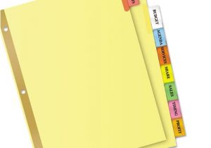 Avery 8 Tab Index Divider Template Avery 11111 Insertable Big Tab Dividers 8 Tab Letter