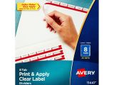 Avery 8 Tab Index Template 11447 Avery Index Maker Label Dividers White 8 Tabs Divider