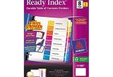 Avery 8 Tab Template 11186 Avery 11186 Ready Index Contemporary Contents Divider 1 8