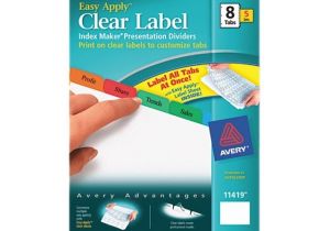 Avery 8 Tab Template 11419 Avery 11419 Index Maker Divider W Multicolor Tabs 8 Tab