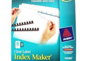 Avery 8 Tab Template 11432 Avery 8 Tab 11 Quot X 8 5 Quot Clear Label Unpunched Dividers