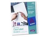 Avery 8 Tab Template 11432 Index Maker Clear Label Unpunched Divider 8 Tabs 5 Sets