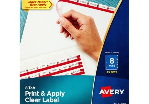 Avery 8 Tab Template 11447 Avery Index Maker Label Dividers White 8 Tabs Divider