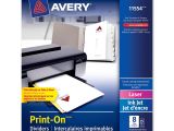 Avery 8 Tab Template 11554 Avery 11554 Customizable Print On Dividers 8 Print On Tab