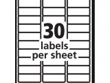 Avery Address Label Template 30 Per Sheet Avery R Easy Peel R Address Labels for Inkjet Printers