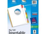 Avery Big Tab 8 Template Avery 11123 Big Tab Insertable Dividers 8 1 2 X 11 Quot 8