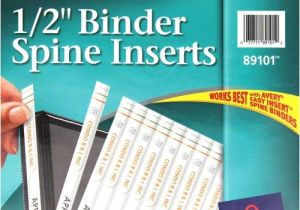 Avery Binder Templates 1 1/2 Inch Avery 1 2 Quot White Binder Spine Inserts 1pk Of 80 89101
