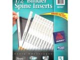 Avery Binder Templates Spine 1 Inch Avery 1 2 Quot White Binder Spine Inserts 1pk Of 80 89101