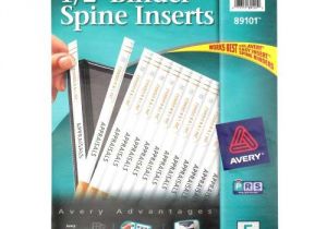 Avery Binder Templates Spine 2 Inch Avery 1 2 Quot White Binder Spine Inserts 1pk Of 80 89101