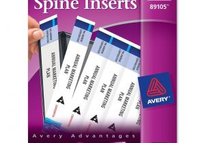 Avery Binder Templates Spine 2 Inch Avery 89105 Binder Spine Inserts 1 1 2 Quot Sheet White 25