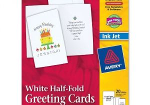 Avery Birthday Card Templates Avery Half Fold Greeting Cards for Inkjet Printers 5 5