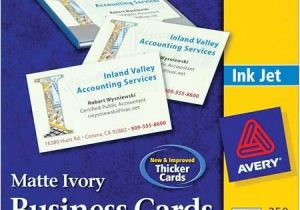 Avery Business Card Template 8376 Avery 8376 Ivory Matte Business Cards Inkjet 250 Ebay