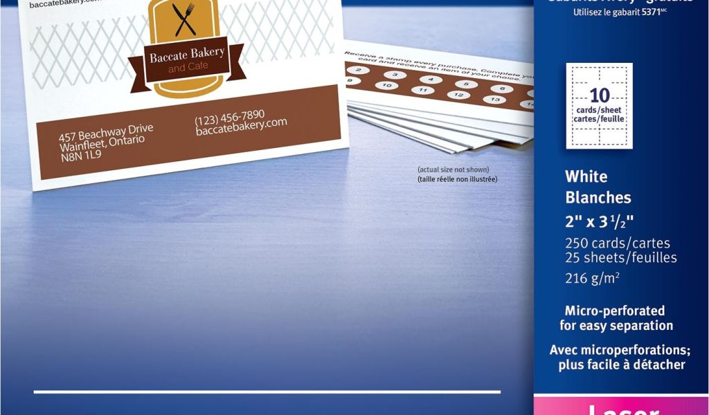 thumbnail image 2 of Business Card S With Sure Feed 5371 Business Card Paper 2 of 14