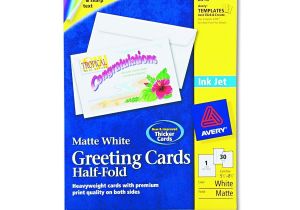 Avery Card Templates Half Fold Avery Dennison Inkjet Matte Printing Label Card