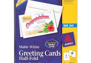 Avery Card Templates Half Fold Avery Half Fold Greeting Card 30 Box Matte