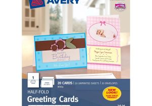 Avery Card Templates Half Fold Avery Half Fold Greeting Cards for Inkjet Printers 5 5 X