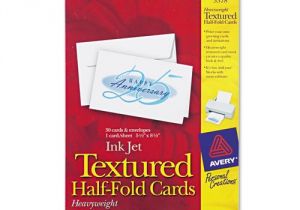 Avery Card Templates Half Fold Half Fold Card Stock with Feathered Edge Avery Party