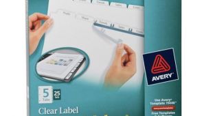 Avery Clear Label Dividers 5 Tab Template 11446 Avery 11446 Clear Label Index Maker Dividers nordisco Com