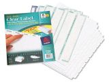 Avery Clear Label Dividers 5 Tab Template Avery 8 Tab 11 Quot X 8 5 Quot Clear Label Punched Dividers 5