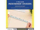 Avery Clear Label Dividers 5-tab Template Avery Indexmaker Dividers A4 5 Tab Cos Complete Office