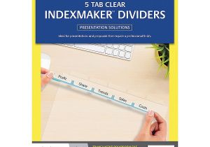 Avery Clear Label Dividers 5 Tab Template Avery Indexmaker Dividers A4 5 Tab Cos Complete Office