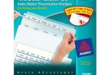 Avery Clear Label Index Maker Dividers 5 Tab Template Avery Index Maker Easy Apply Clear Label Divider Ld Products
