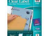 Avery Clear Label Index Maker Dividers 5 Tab Template Avery Index Maker Translucent Clear Label Divider Ld