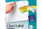 Avery Clear Labels Template Avery Index Maker Clear Label Divider Ld Products