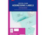Avery Clear Labels Template Crystal Clear Address Labels 959022 Avery Australia