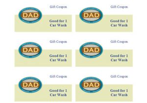 Avery Coupon Template Download Free Father 39 S Day Gift Coupons 10 Sheet Works