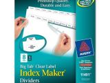 Avery Easy Apply 8 Tab Template Brand New Avery Index Maker with Big Tab Dividers 11491