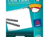 Avery Easy Apply Label Strips 5 Tab Template Avery Index Maker Clear Label Divider 5 X Tab Blank